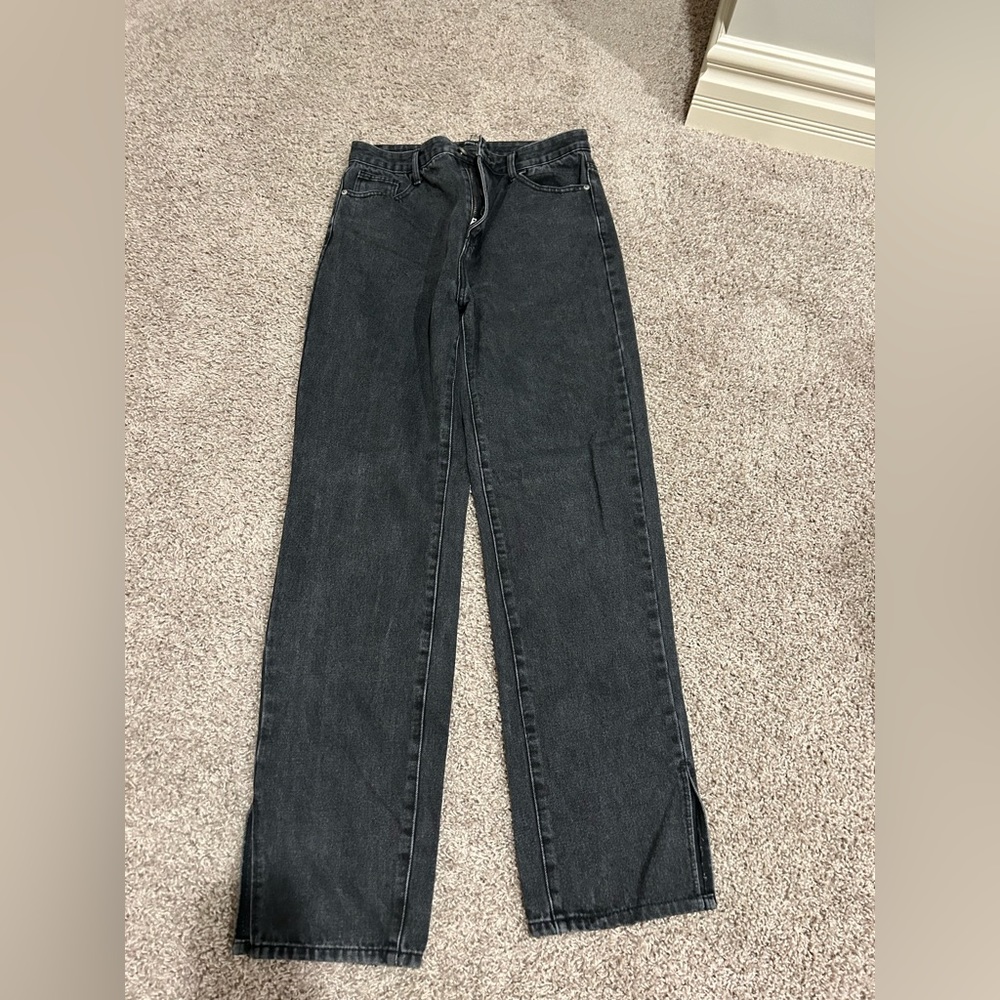 Nasty Gal black straight leg jean size EU 40(US 8)